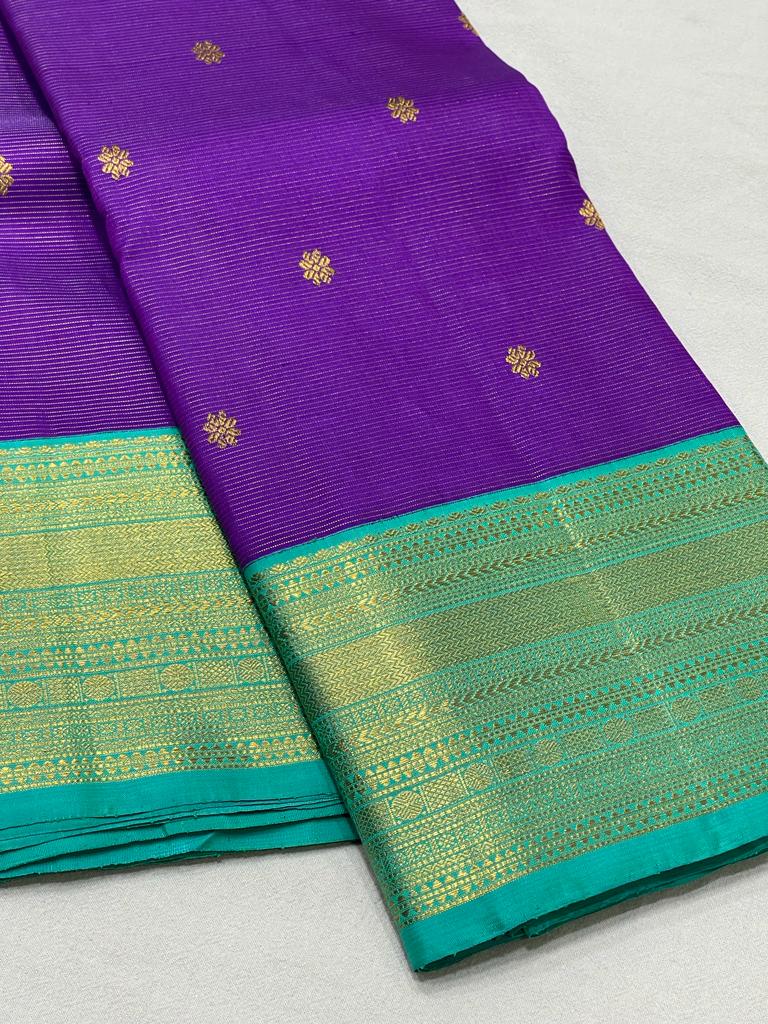 PURPLE / BLUE KANCHI SAREE