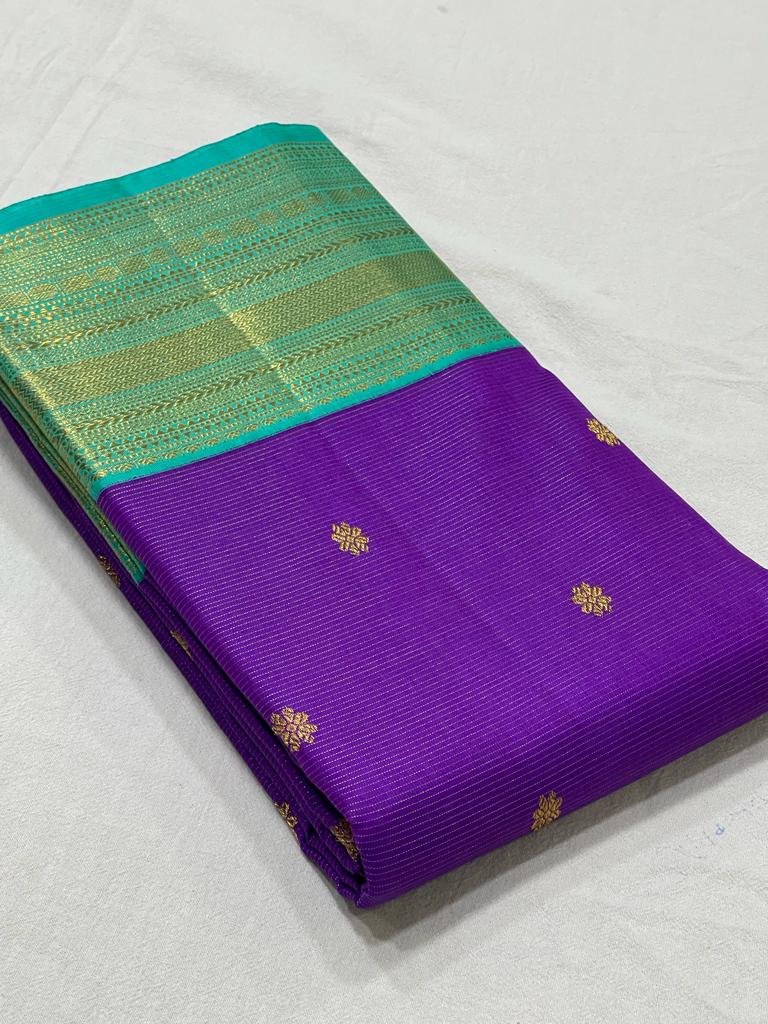 PURPLE / BLUE KANCHI SAREE