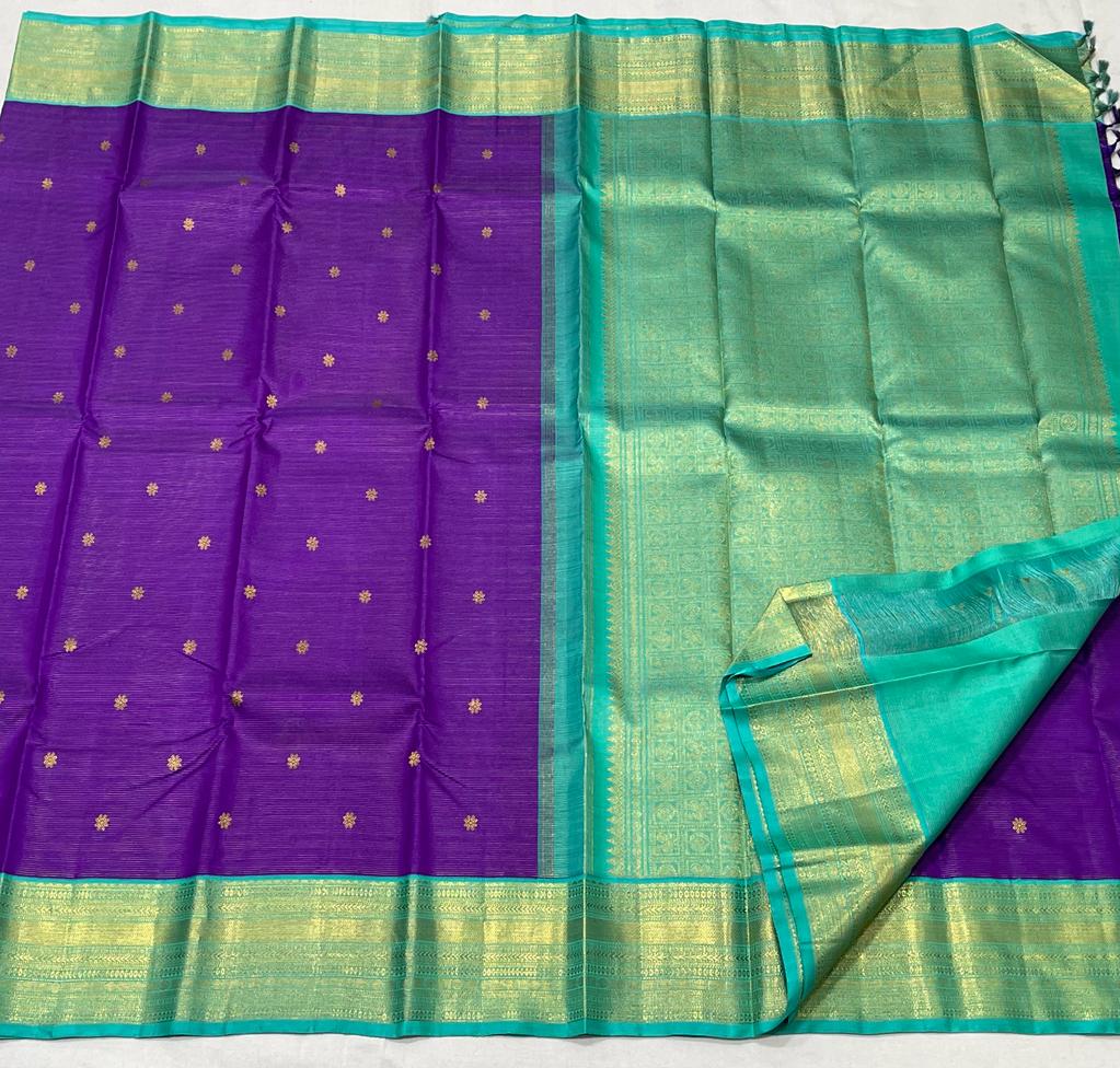 PURPLE / BLUE KANCHI SAREE