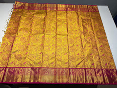 GOLD / PINK  KANCHI SAREE