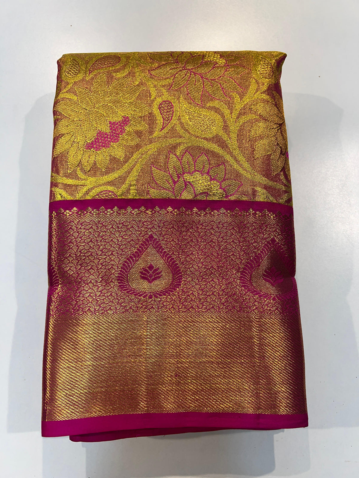 GOLD / PINK  KANCHI SAREE