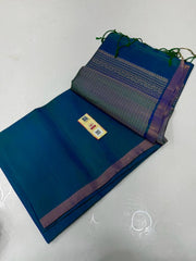 PEACOCK GREEN SOFT SILK  SAREES