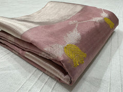 ROSE PEACH CHANDERI SAREE