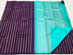 PURPLE BORDERLESS SAREE