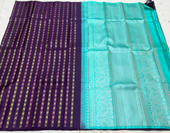 PURPLE BORDERLESS SAREE