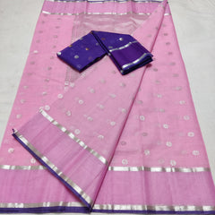 PINK  PURE ZARI KOTA SAREE