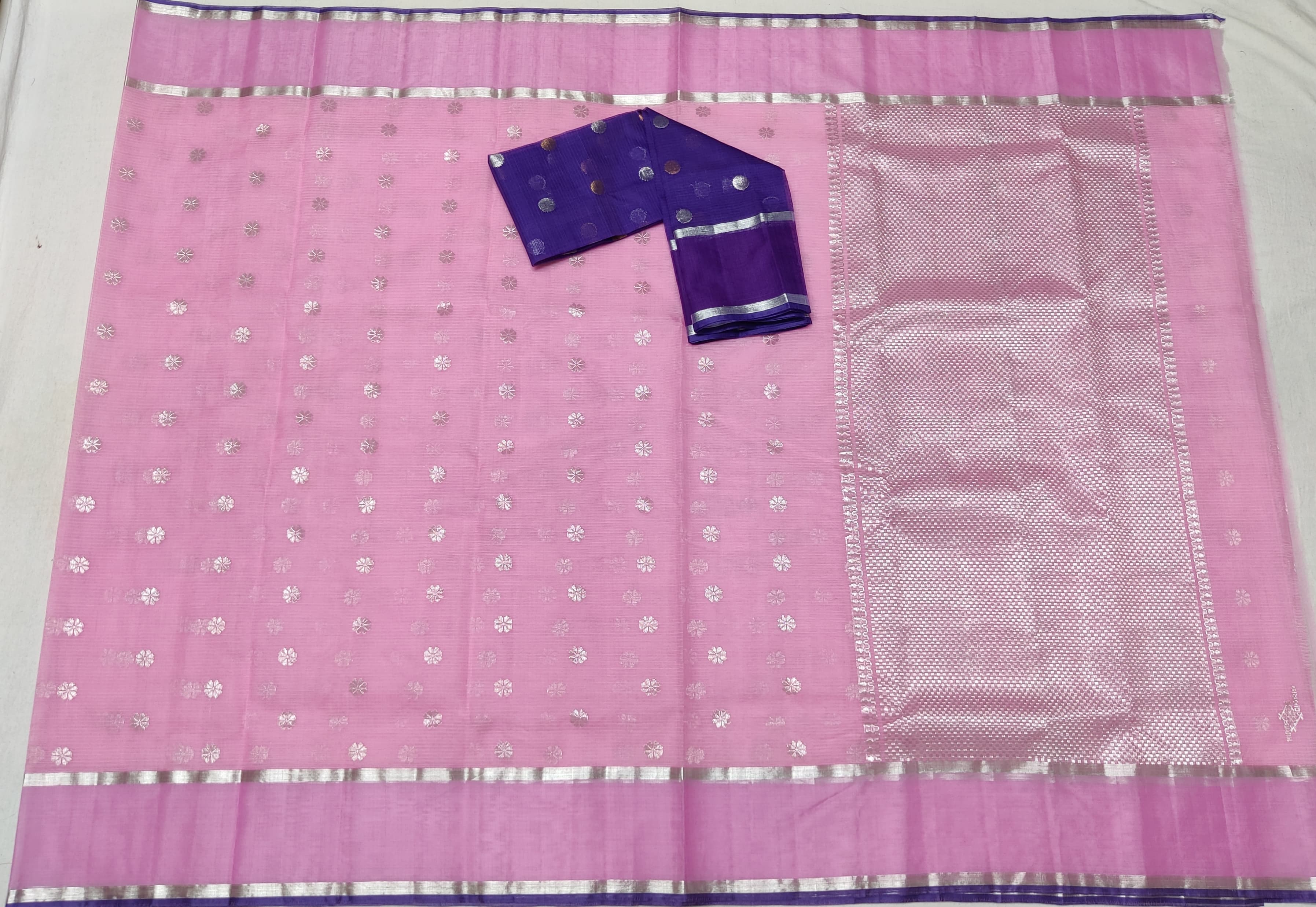 PINK  PURE ZARI KOTA SAREE