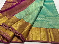 GREEN / BRICK RED KANCHI SAREE