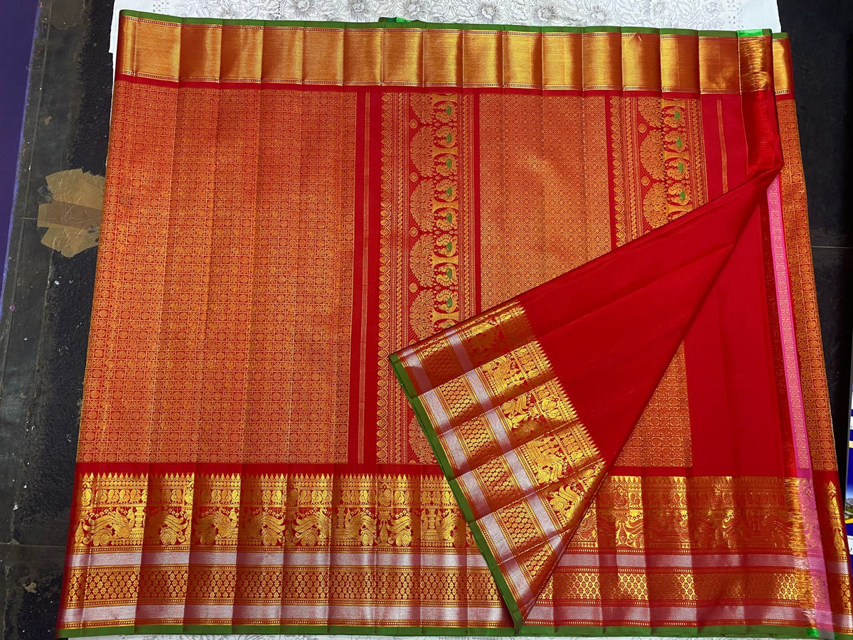 RED GADWAL PATTU SAREE