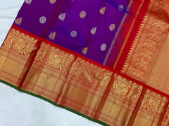 PURPLE / RED GADWAL PATTU SAREE