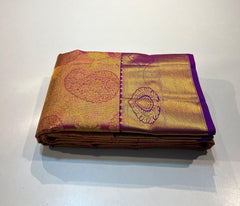 GOLD / PURPLE KANCHI SAREE