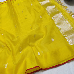 YELLOW ZARI KOTA SAREE