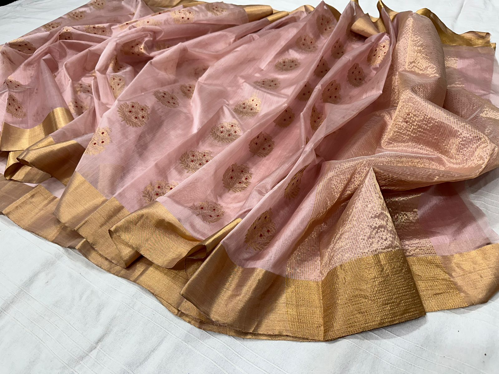 BLUSH PINK CHANDERI SAREE