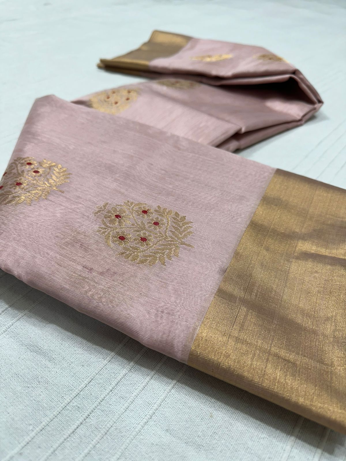 BLUSH PINK CHANDERI SAREE