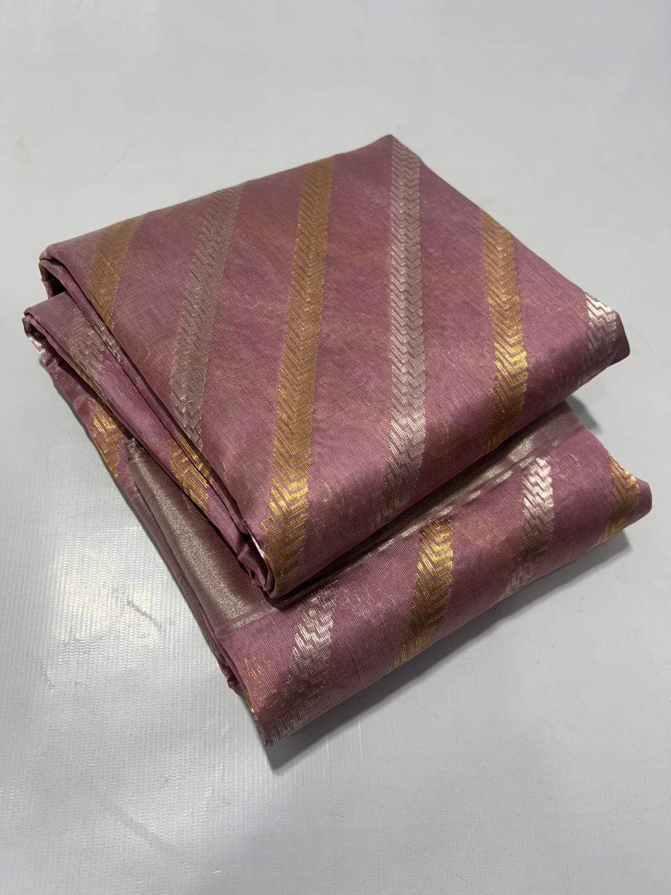 ROSE PINK CHANDERI SAREE