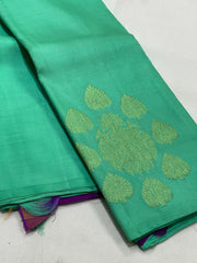 GREEN / PURPLE BORDERLESS SAREE