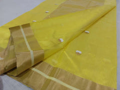 YELLOW CHANDERI SAREE