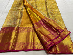 GOLD / PINK KANCHI TISSUE SAREE