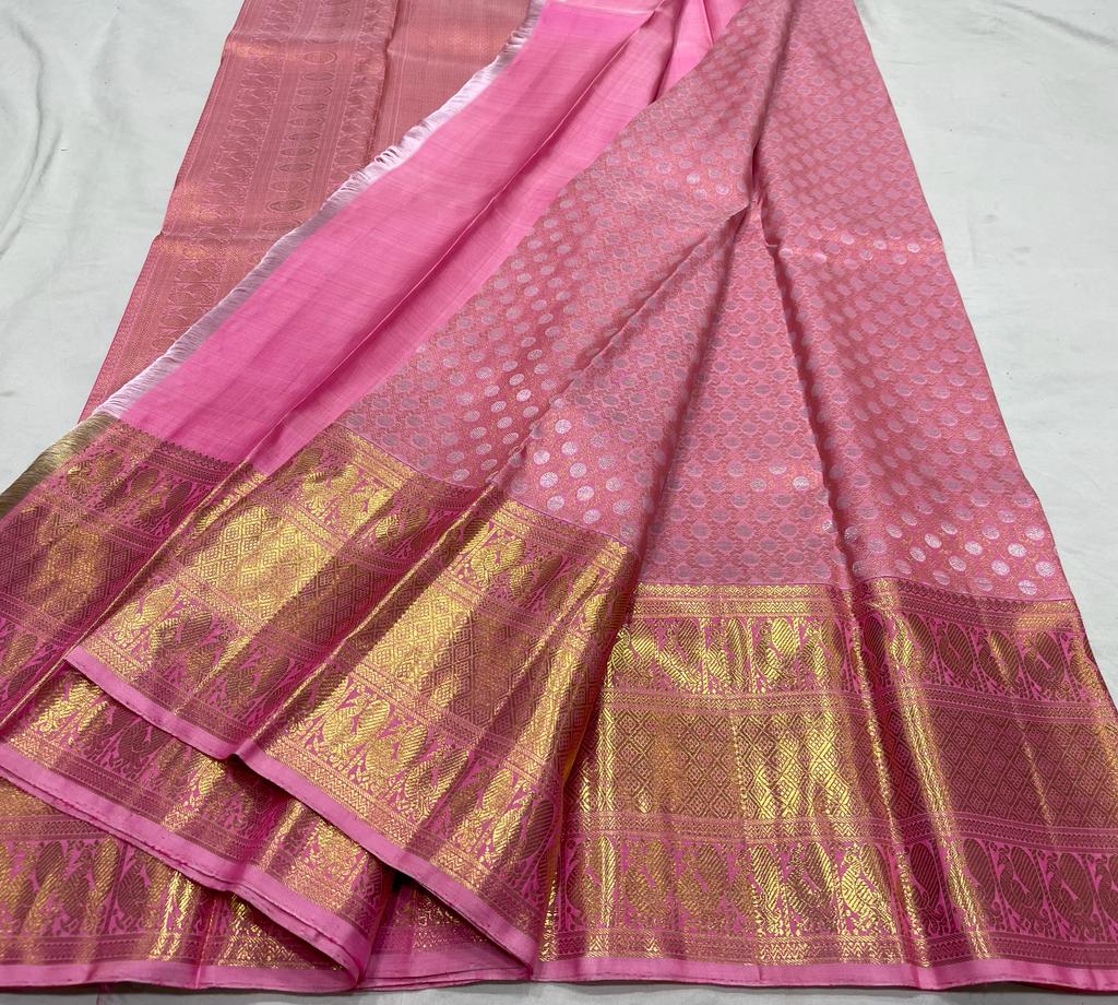 PINK KANCHI TISSUE SAREE