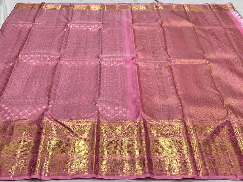 PINK KANCHI TISSUE SAREE