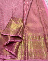 PINK KANCHI TISSUE SAREE