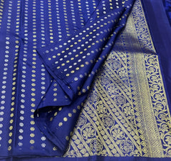 ROYAL BLUE BORDERLESS SAREES