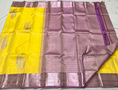 YELLOW / PINK KANCHI SAREE