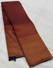 MAROON AND GOLD  KANCHI SAREES