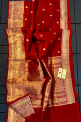 RED KORA ORGANZA SILK