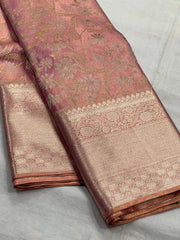 PEACH PINK KANCHI SAREE