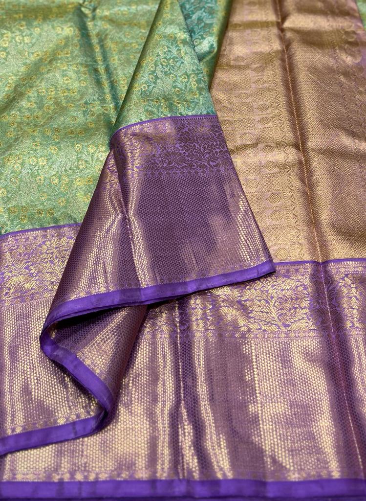 GREEN /  LAVENDER  PINK  KANCHI SAREES