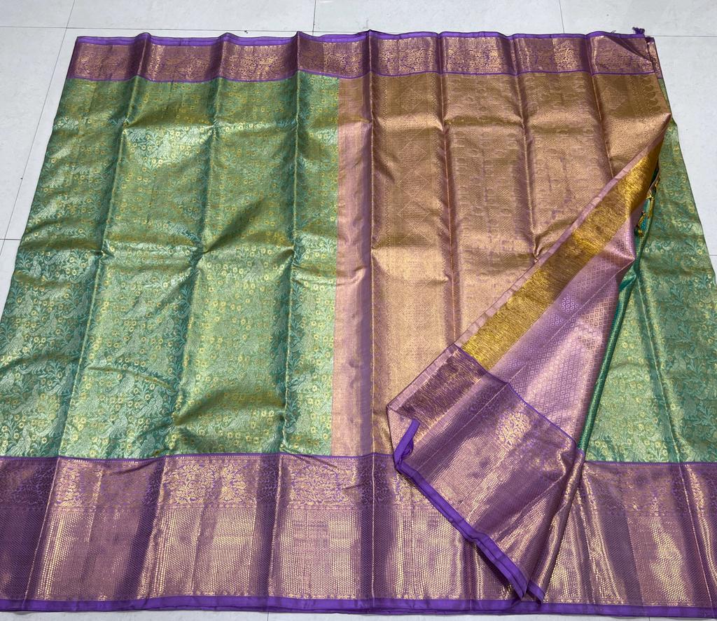 GREEN /  LAVENDER  PINK  KANCHI SAREES