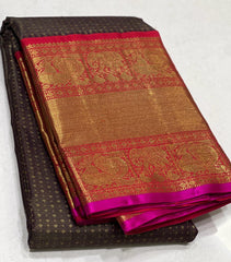 BROWN / RED  KANCHI SAREES