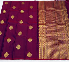 MAROON BORDERLESS SAREES