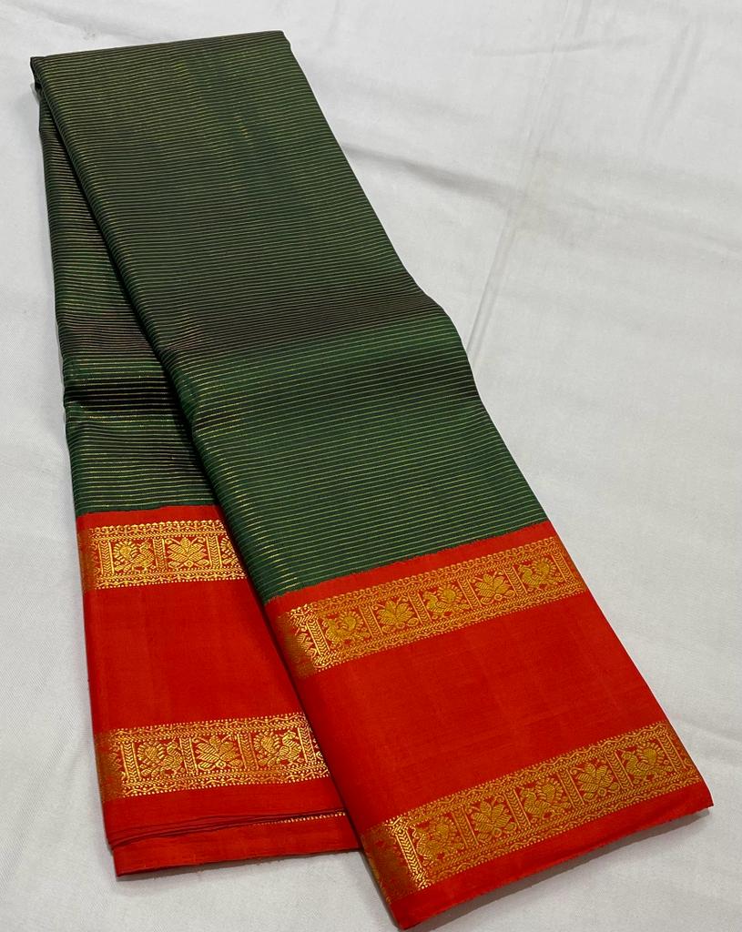 GREEN / RED KANCHI SAREES