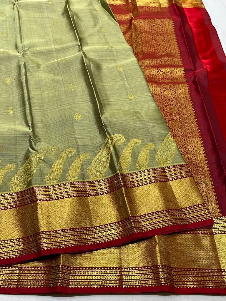 DARK GREEN KANCHI SAREES