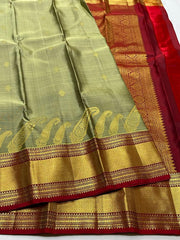 DARK GREEN KANCHI SAREES