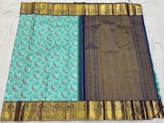 MINT BLUE / NAVY BLUE KANCHI SAREES