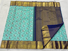 MINT BLUE / NAVY BLUE KANCHI SAREES