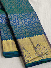 PEACOCK BLUE KANCHI SAREES