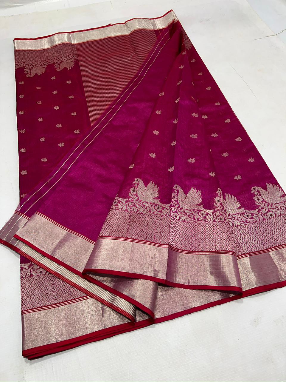 PINK CHANDERI SAREE