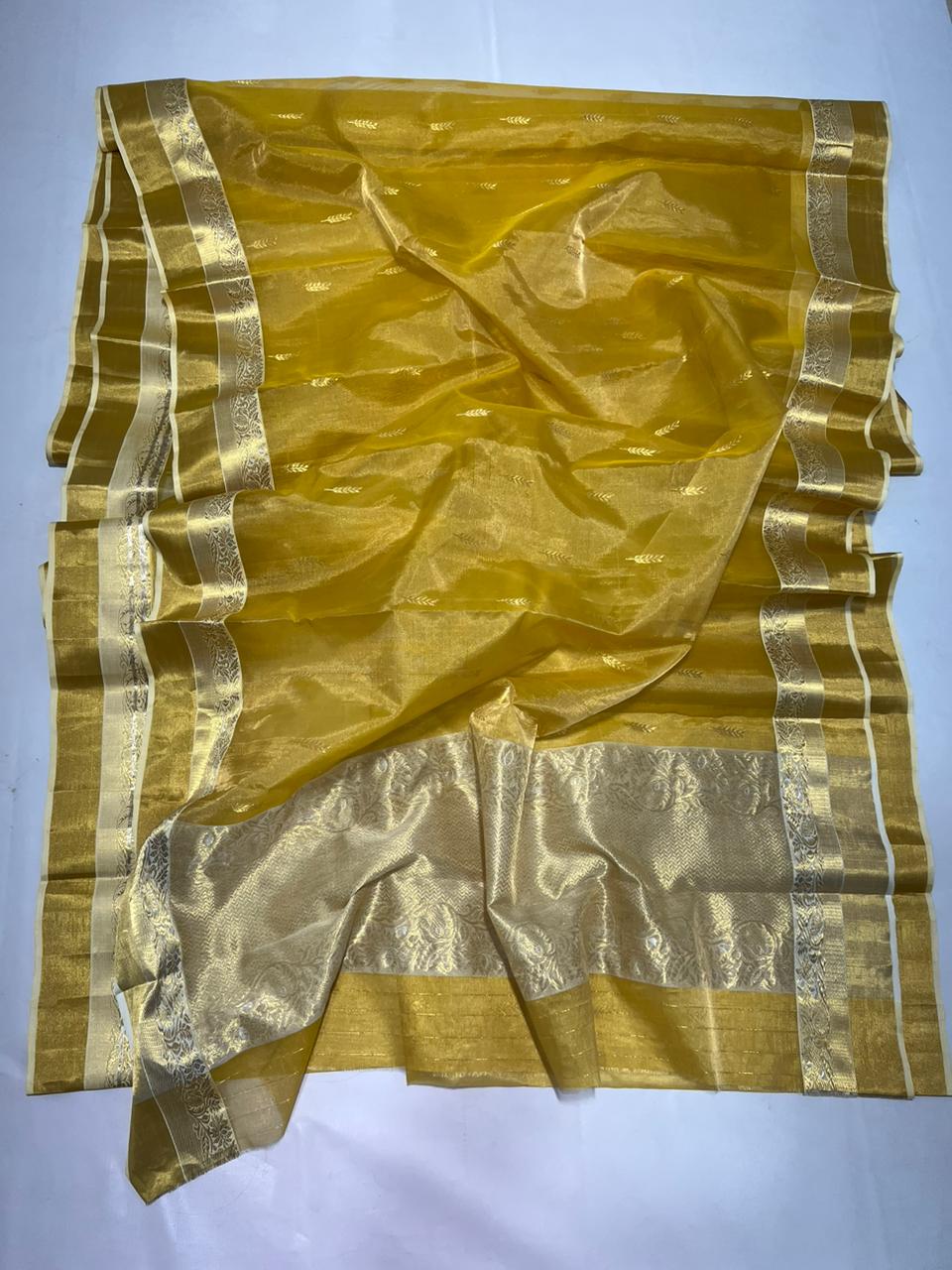 GOLD CHANDERI SAREE