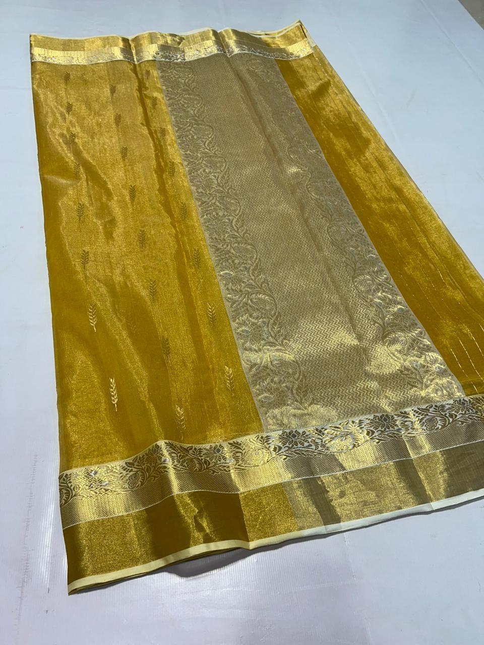 GOLD CHANDERI SAREE