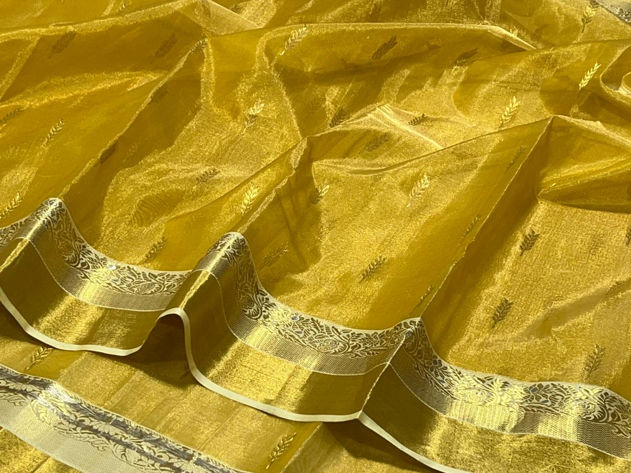 GOLD CHANDERI SAREE