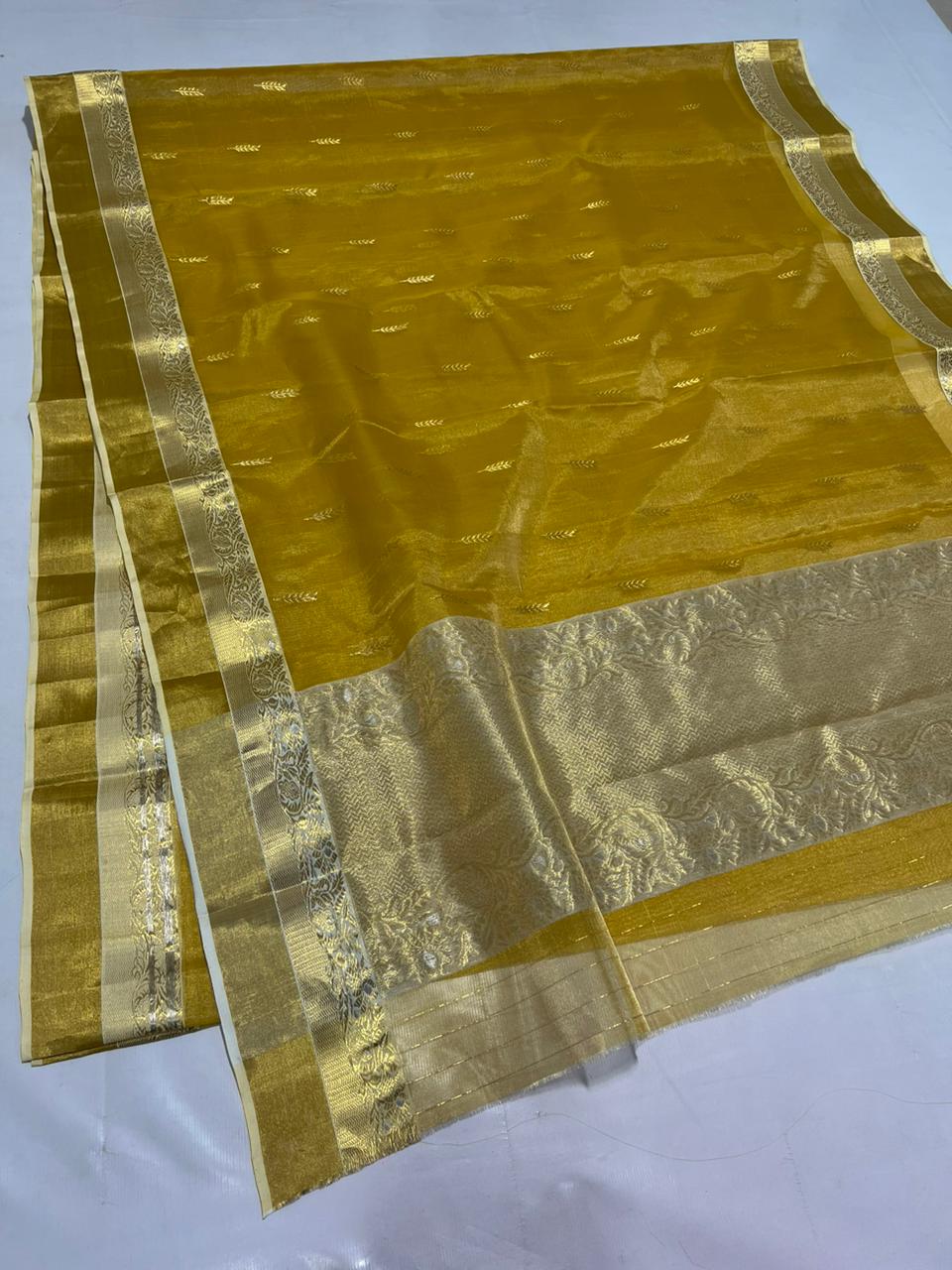 GOLD CHANDERI SAREE