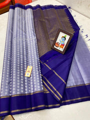 GREY BLUE KANCHI SAREES