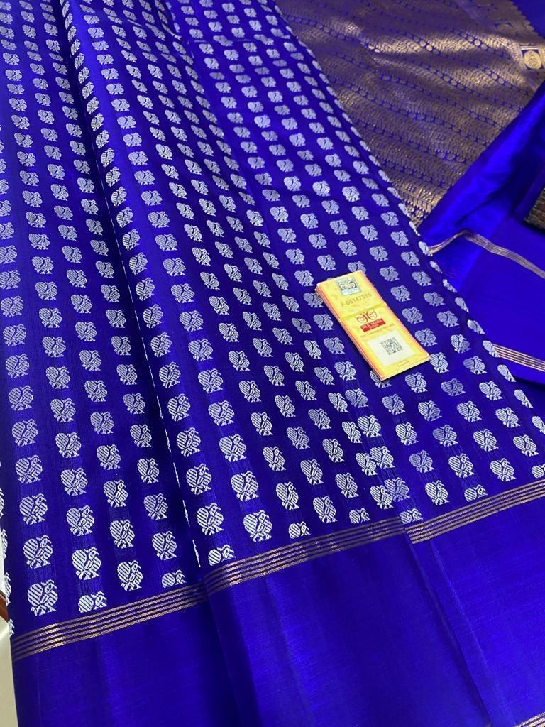 ROYAL BLUE KANCHI SAREES