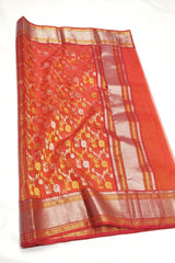 ORANGE CHANDERI SAREE