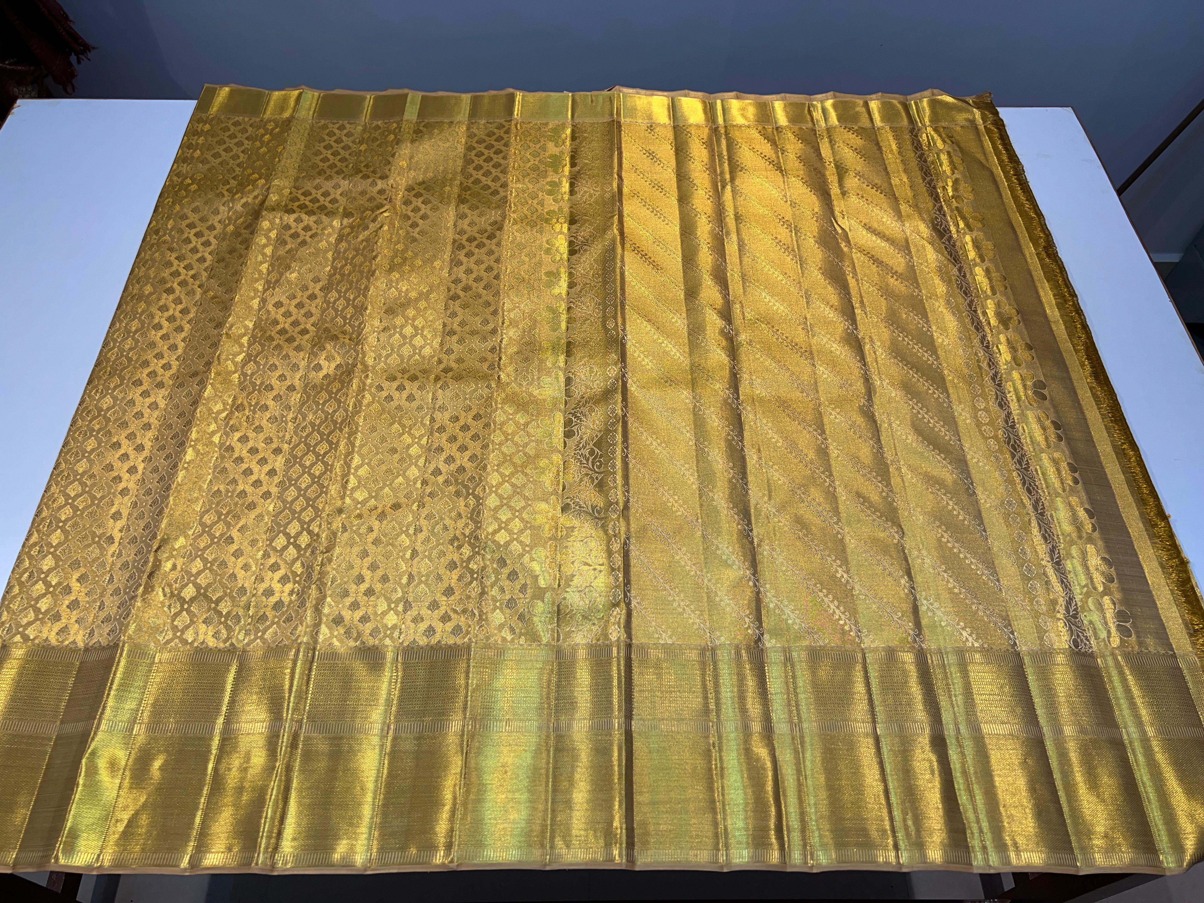 GOLDEN KANCHI SILK SAREE