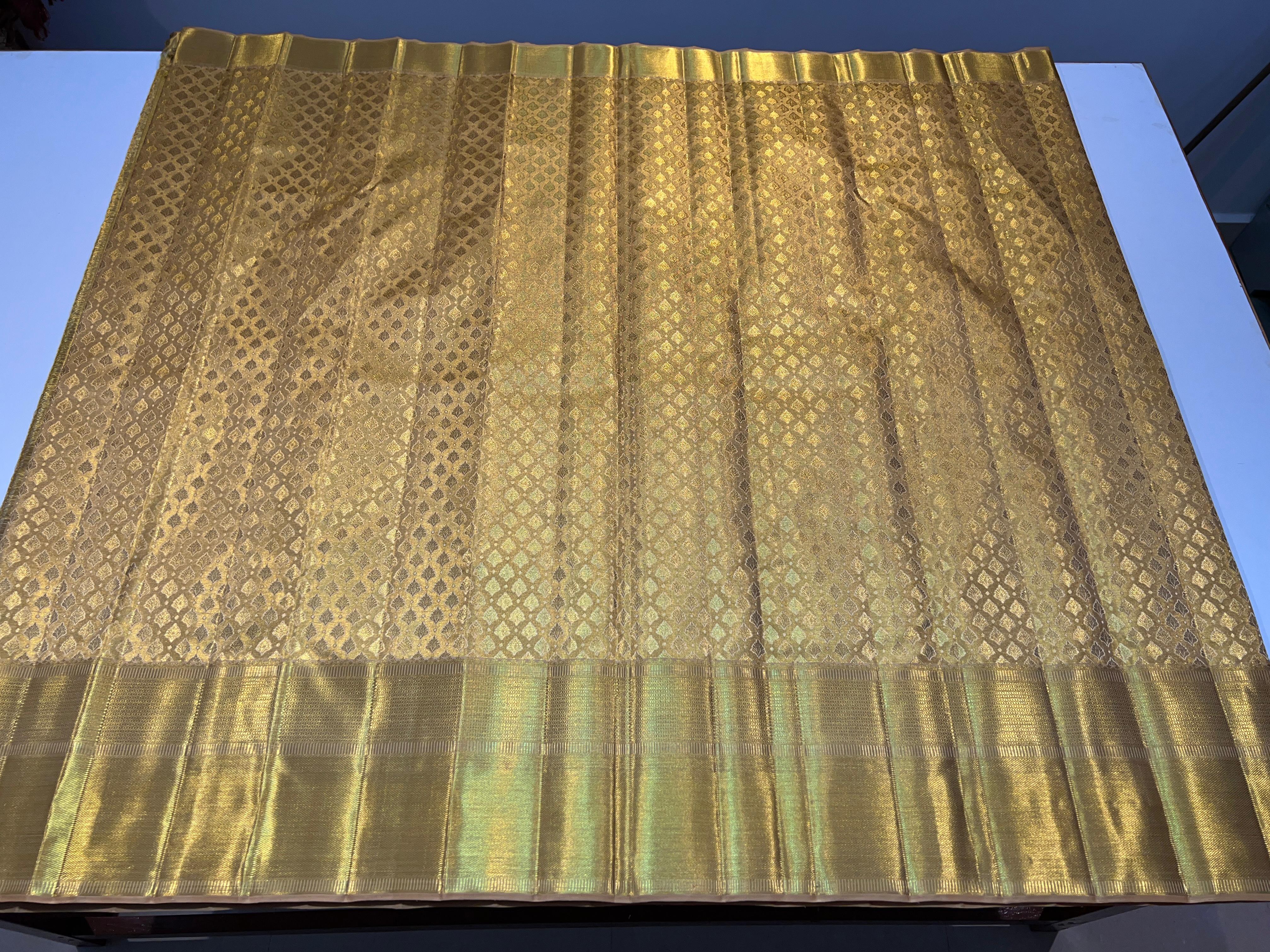 GOLDEN KANCHI SILK SAREE